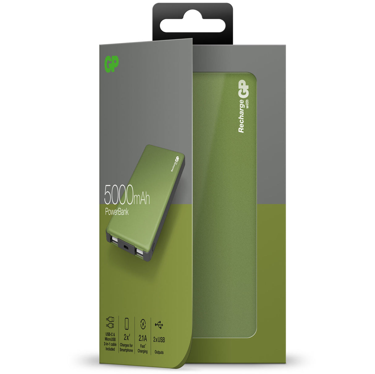 GP MP05MA 5000mAh Battery Pack Powerbank Red/Green Regatta Heated