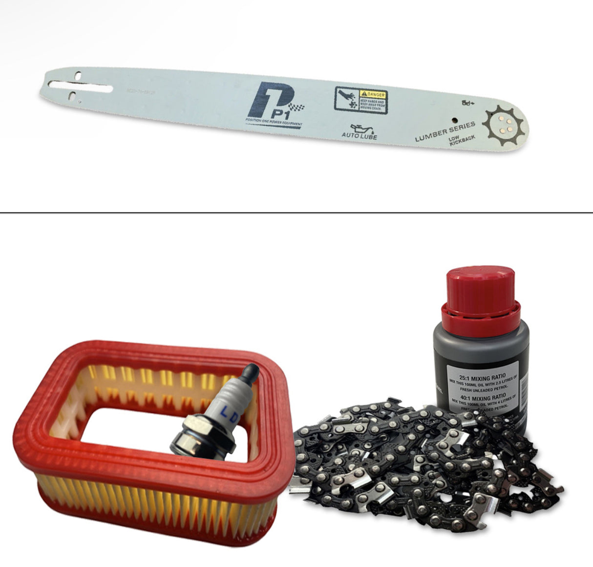 P1PE P6220C Chainsaw Full Service Kit Includes Chain & Bar