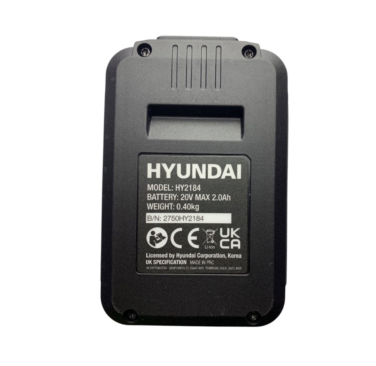 HY2184 - Genuine Hyundai 20V Max 2.0Ah Battery