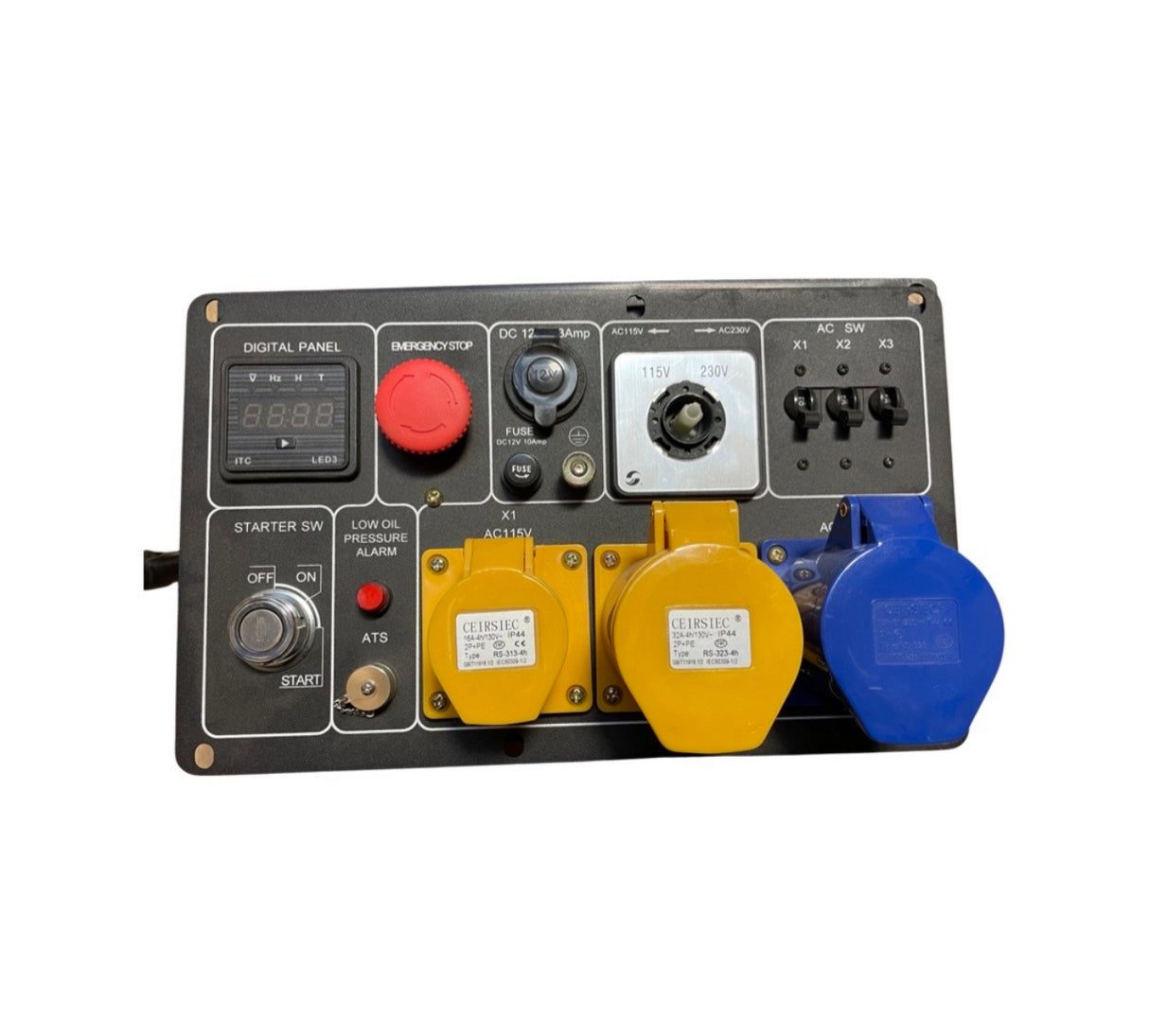 1023307 - Control Panel with Wiring - Hyundai DHY8000SELR Diesel Generator