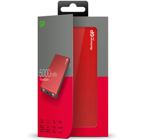 GP MP05MA 5000mAh Battery Pack Powerbank Red/Green Regatta Heated
