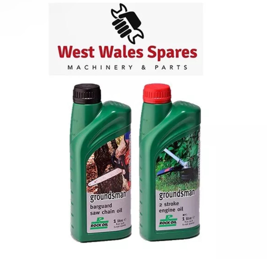 ROCKOIL Groundsman Chainsaw Pack - 1L Chain Oil & 1L Two Stroke Oil