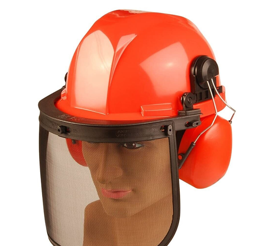 Safety Helmet with Visor Chainsaw Brush Cutter